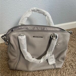 Michael Kors Taupe Leather Satchel NWT